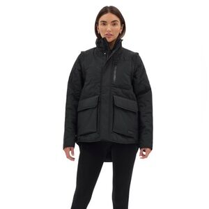 Black Women's Quilted Utility Jacket
